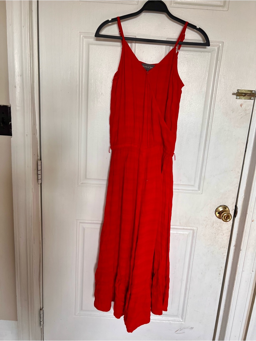 Michael Stars | Women’s Red Spaghetti-Strap Jumpsuit